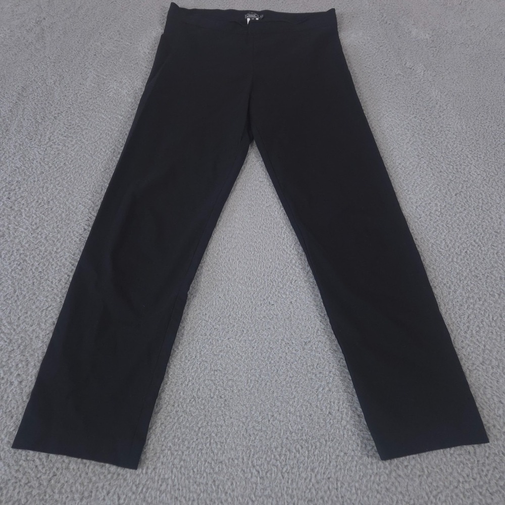 Avenue Montaigne‎ Pants Womens 10 Black Straight Leg Stretch High Rise Billy